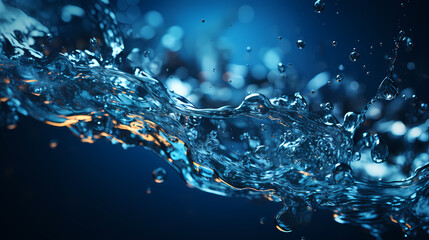 Dynamic sparkling water flow background.