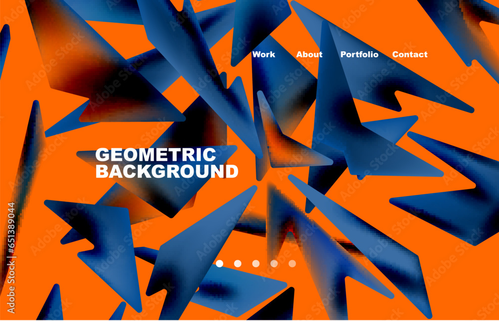 Wall mural broken pieces abstract background. trendy background for your landing page design, concept of web pa