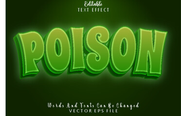 Poison Editable Text Effect Emboss Cartoon Style