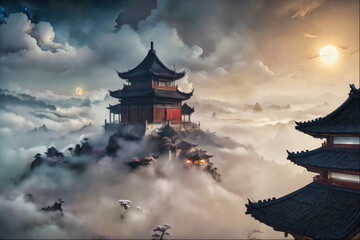 Fantastic Chinese Landscape Ancient Architecture