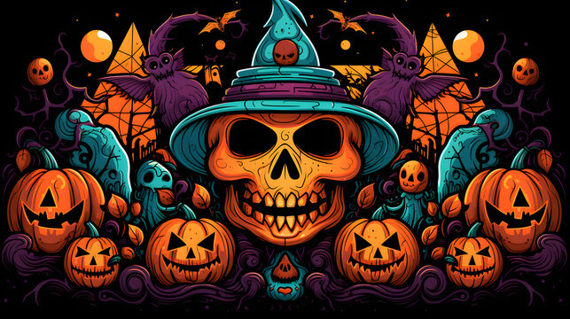 Phantom's Feast: A Spine-Tingling Soiree, AI Generative