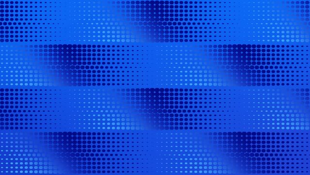 Animation of a simple halftone dot pattern on a blue background
