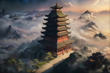 Fantastic Chinese Landscape Ancient Architecture