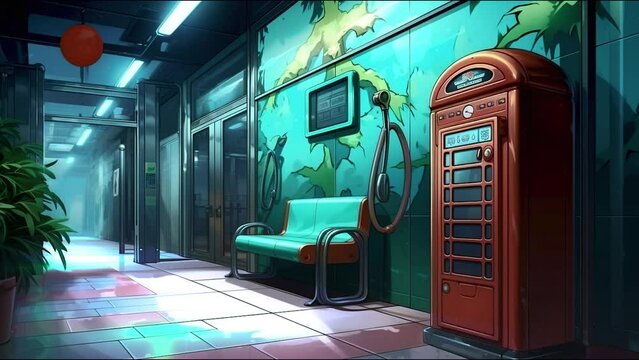 "Experience the mesmerizing flickering lights of our lofi VTuber background, perfect for streaming. Set the mood with soothing visuals and create an enchanting atmosphere for your broadcasts."