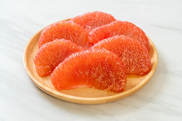 fresh red pomelo fruit or grapefruit