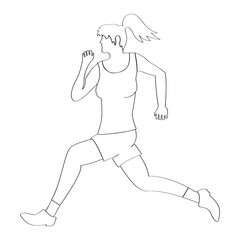 running vector illustration design