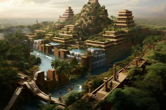 A magnificent ancient wonder, the Hanging Gardens of Babylon were terraced gardens in present-day Iraq during the 6th century BCE. Generative AI