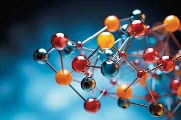 Illustration of a solvent molecule used in chemistry experiments. Generative AI