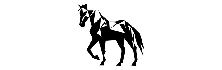 illustration of a silhouette of a horse 