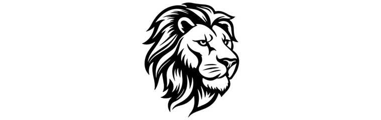 Lion head vector white background 