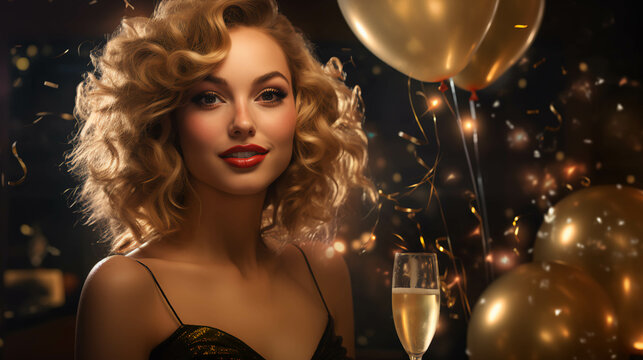 Sensual Woman New Year's Eve