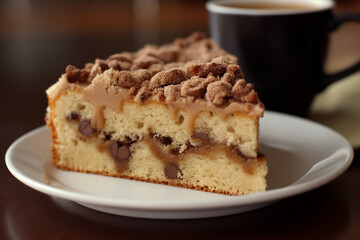 Delicious coffee cake generative AI