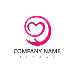 Heart and Hand logo, Health Care logo, Charity Logo Design