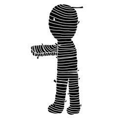 Ghost mummy cartoon deawing