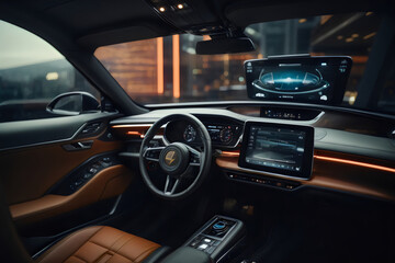 Futuristic vehicle and graphical user interface
