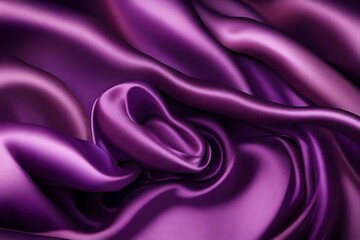 Luxurious deep purple satin/silk folded fabric, useful for backgrounds