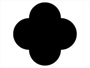 Quatrefoil silhouette vector art white background