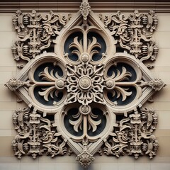 Architectural Symmetry Photograph an ornate architect. Generative ai.