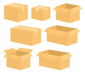 cardboard boxes set