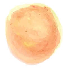 Digital png illustration of orange hand painted stain on transparent background