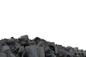 Digital png illustration of gray rocks on transparent background