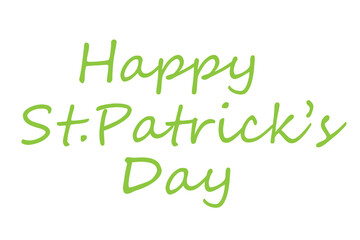 Digital png text of happy st patrick's day on transparent background