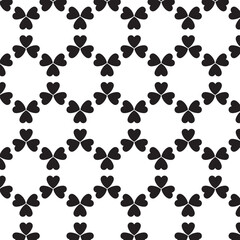 Digital png illustration of black hearts repeated on transparent background