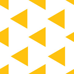 Digital png illustration of yellow triangles repeated on transparent background