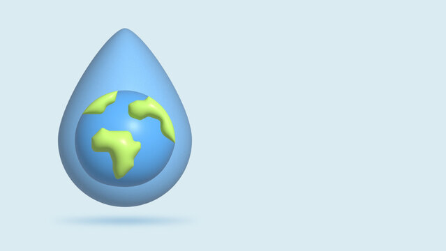 World Water Day Concept. Every Drop Matters Saving water and world environmental protection concept