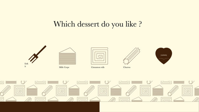 Dessert pattern&icon set