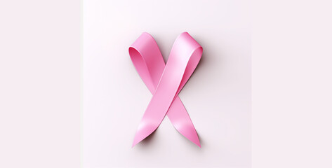 pink ribbon on white background, pink cancer ribbon isolated hd wallpaper