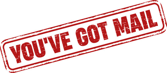 You've got mail square grunge stamp