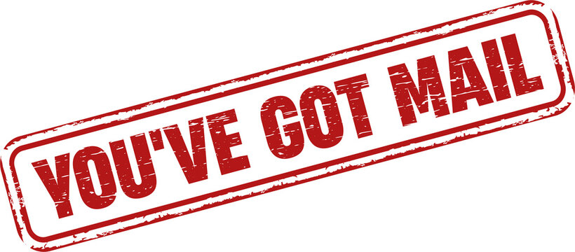 You've got mail square grunge stamp