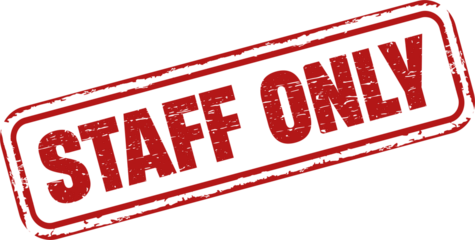 Staff Only square grunge stamp