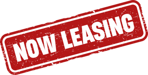 Now leasing square grunge stamp