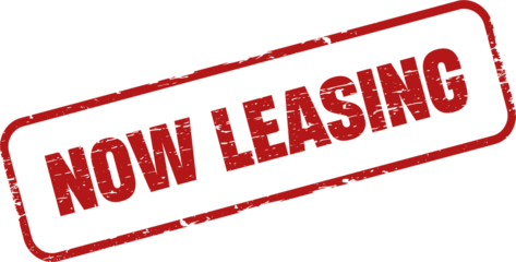 Now leasing square grunge stamp