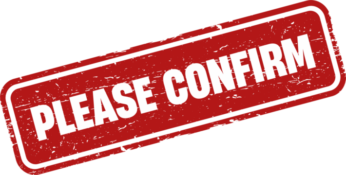 Please Confirm square grunge stamp
