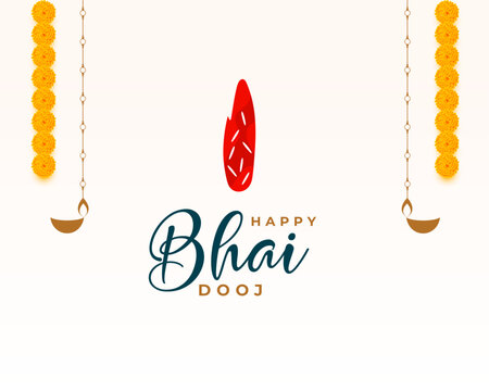 bhai dooj event greeting card for brother sister love and care