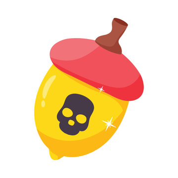 Acron vector colorful stickers Icon Design illustration. EPS 10 File