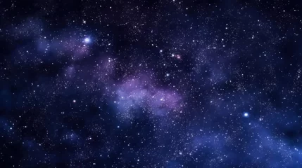 Rolgordijnen The Milky Way shines brightly in the night sky. © Belen DC
