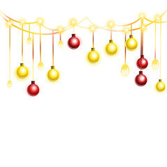 Decorative lights, balls, Christmas