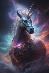 Unicorncore Emissary The Ethereal Fusion of Ghost and Unicorn Generative AI




