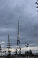 Electric poles in Thailand ,