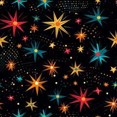 seamless pattern new year stars