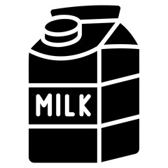 milk glyph icon