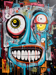 Obraz premium Retro neo expressionism contemporary art