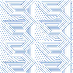 blue Abstract vector seamless pattern and swatches oriental line texture on white background wallpaper geometric diagonal fabric waves set of design elements	
