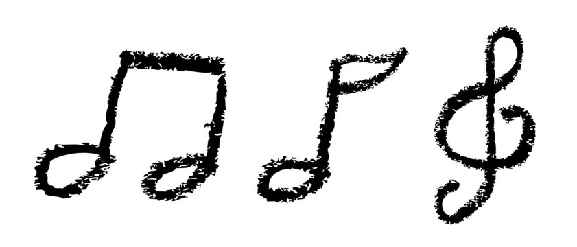 partiture, simple vector crayon hand draw doodle