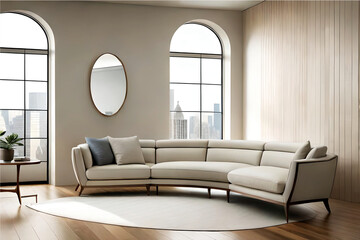 modern living room with sofa