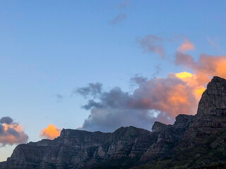 sunset in the mountains